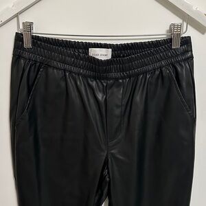 Dear John Jet Black Faux Leather JACEY JOGGER PANT